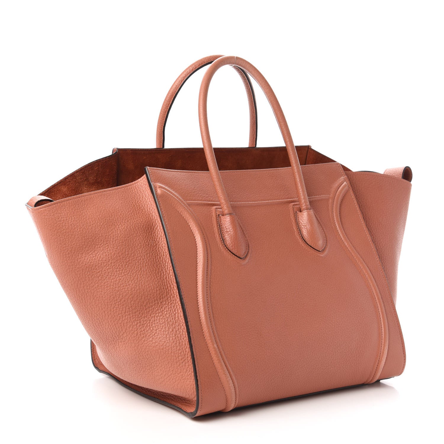 Celine Shiny Grained Calfskin Medium Phantom Luggage Terracotta 3 of 9