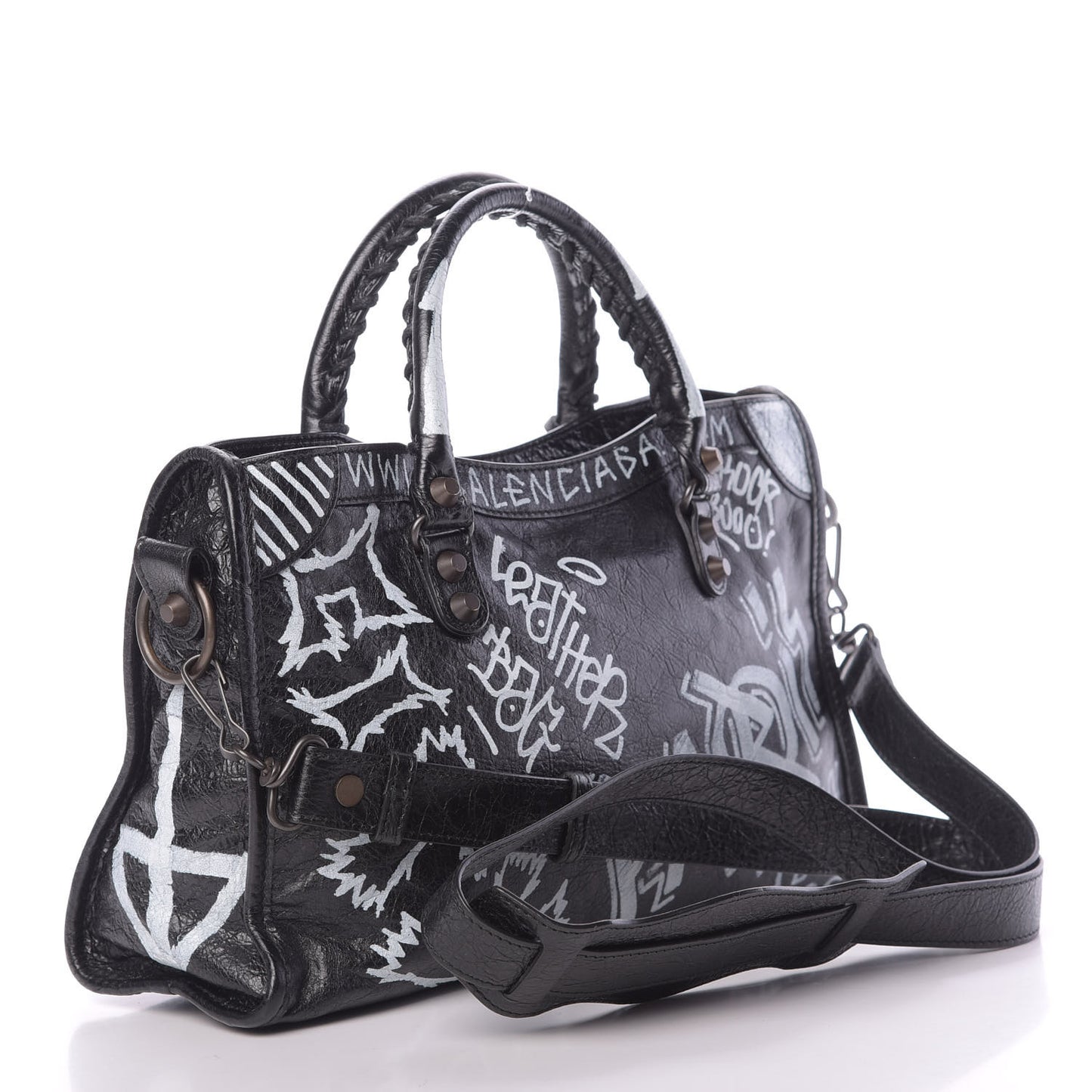 Agneau Classic Hardware Graffiti All Over S City Black