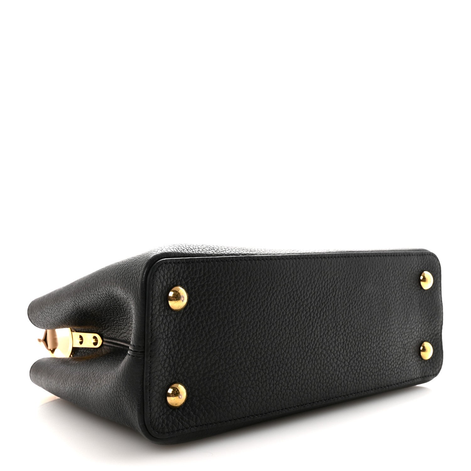 Louis Vuitton Taurillon Capucines MM Black Beige Red 4 of 9