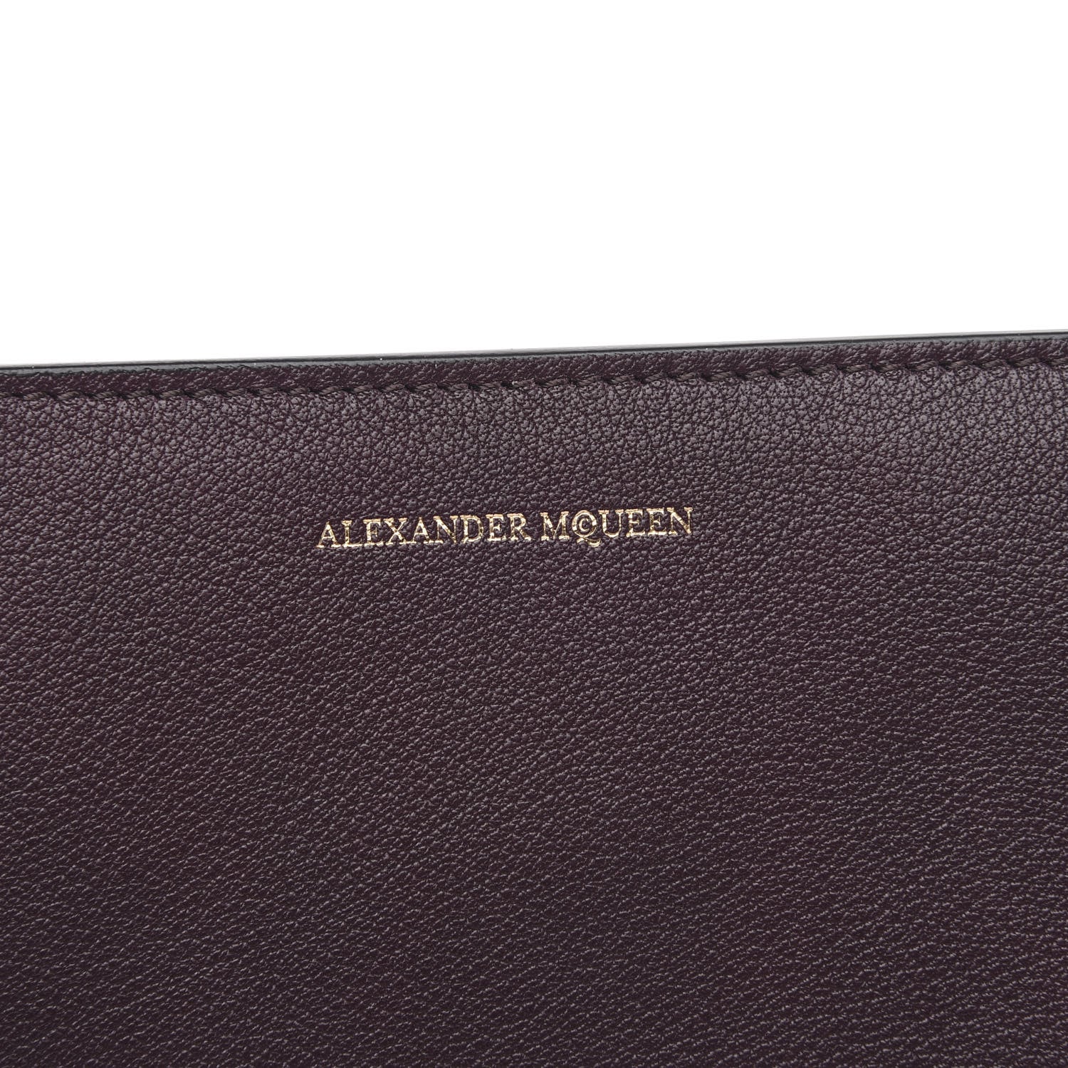 Alexander McQueen Grained Calfskin Twin Skull Chain Crossbody Burgundy 9 of 9