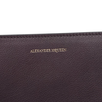 Alexander McQueen Grained Calfskin Twin Skull Chain Crossbody Burgundy 9 of 9