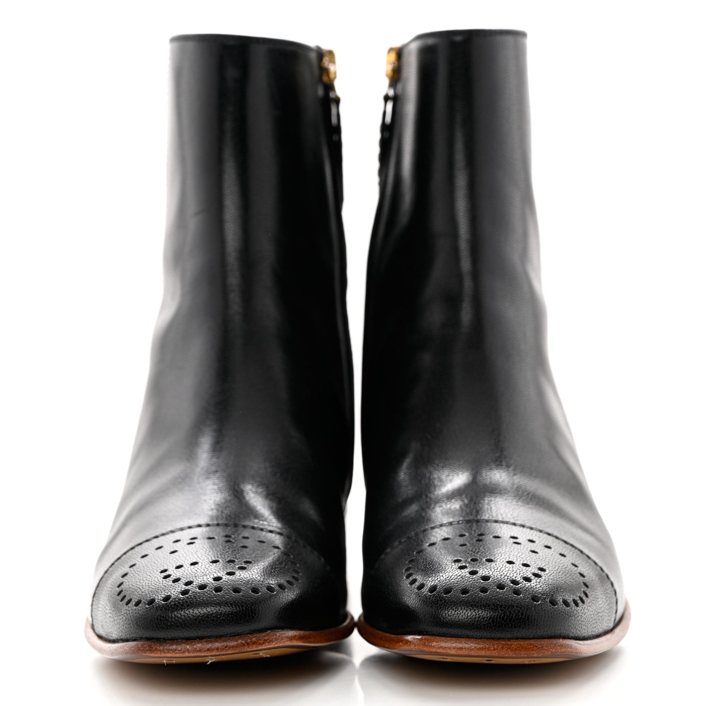 Goatskin Hills Logo Ankle Boots 35 Black