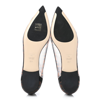 Fendi Mesh FF Skimmer Ballerina Flats 39.5 Tobacco Moro Black 5 of 7