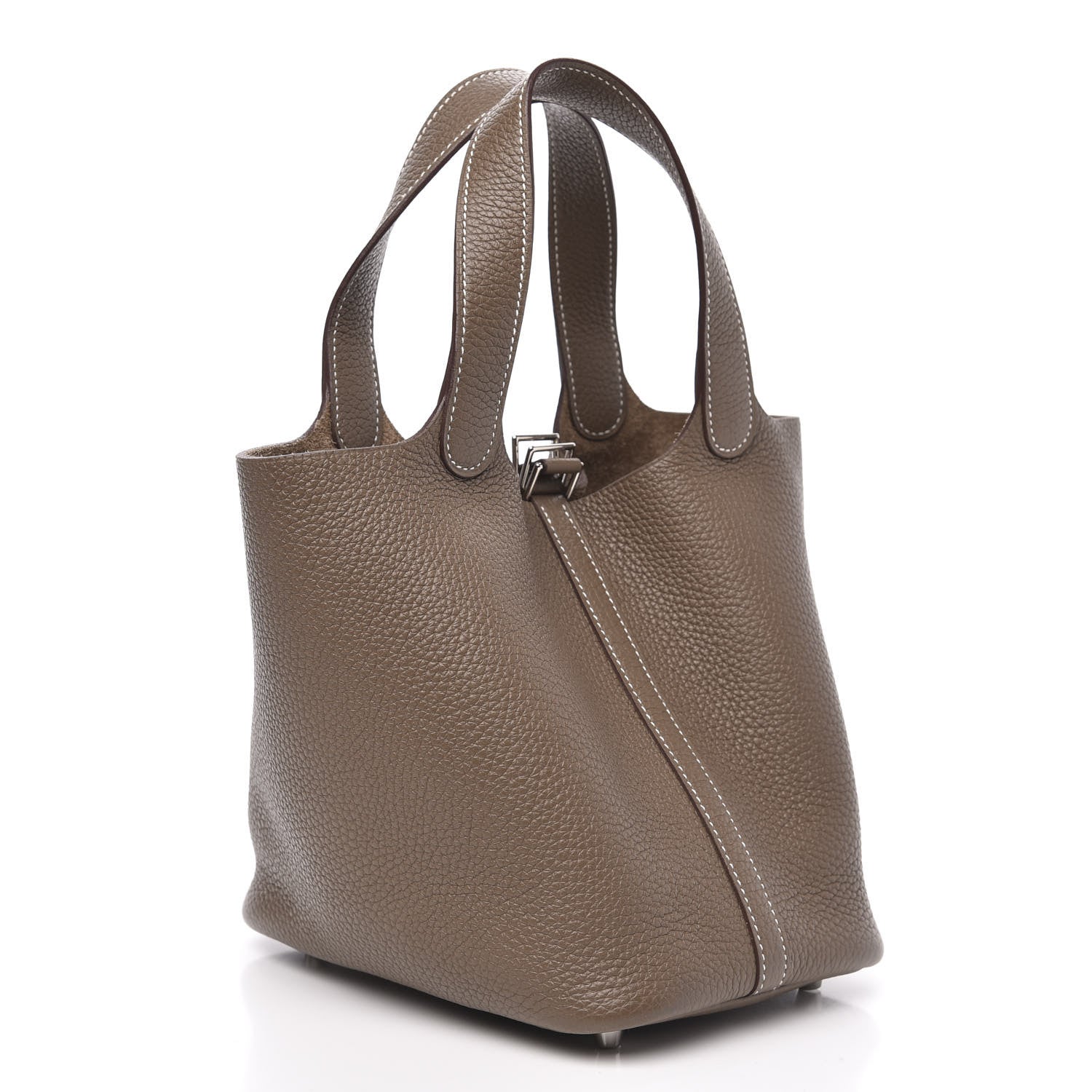 Hermes Taurillon Clemence Picotin Lock 18 PM Etoupe 3 of 11