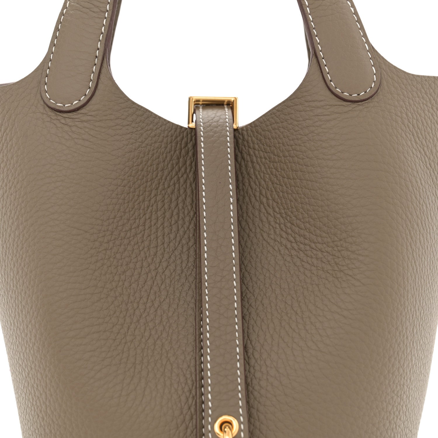 Hermes Taurillon Clemence Picotin Lock 18 PM Etoupe 8 of 11