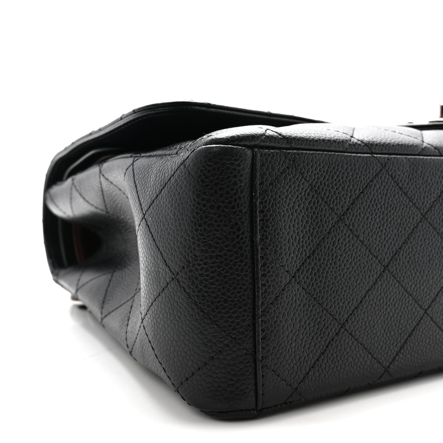 Caviar Quilted Maxi Double Flap Black