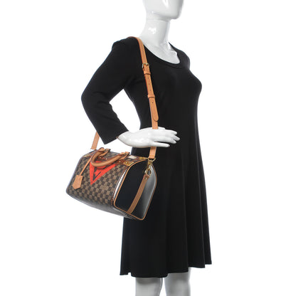 Louis Vuitton Transformed Damier Ebene Time Trunk Speedy Bandouliere 25 Black 3 of 10