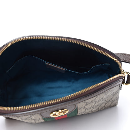 Gucci GG Supreme Monogram Textured Dollar Calfskin Web Small Ophidia Dome Shoulder Bag Beige Ebony New Acero 5 of 10