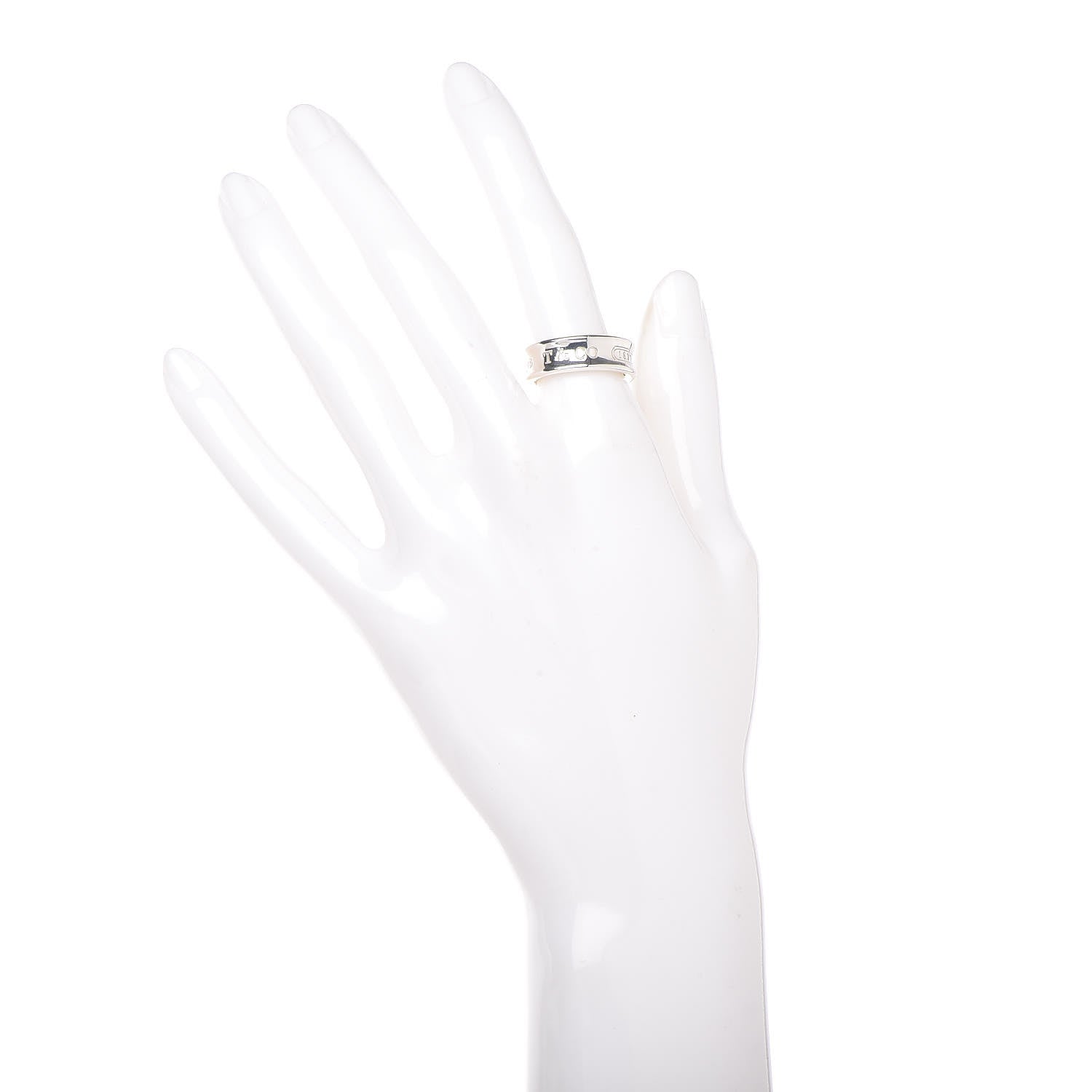 Tiffany Sterling Silver 1837 Band Ring 52 6 2 of 5