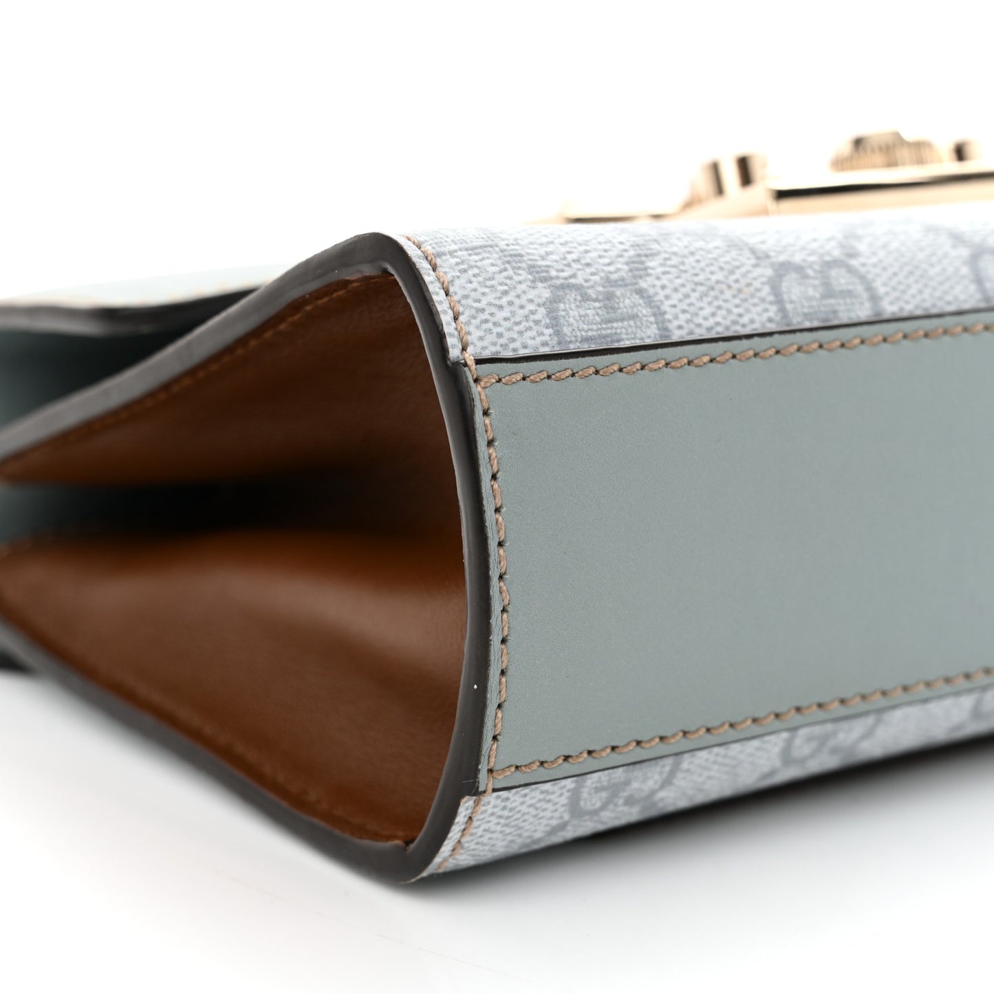 GG Supreme Monogram Calfskin Small Padlock Shoulder Bag Light Blue