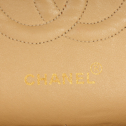 Chanel Lambskin Quilted Medium Double Flap Beige 9 of 10