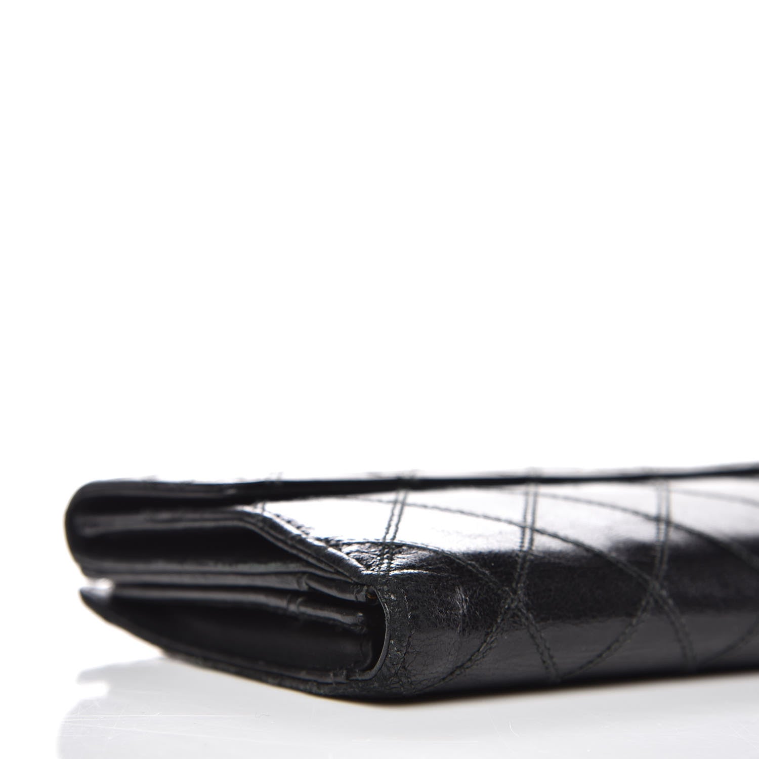 Chanel Lambskin Diamond Stitched Flap Wallet Black 11 of 15