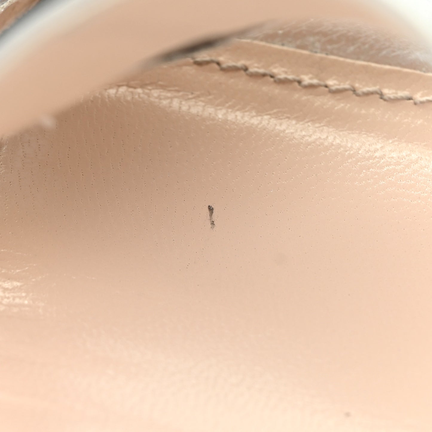 Metallic Calfskin Suede Heel Sandals 38.5 Silver Black