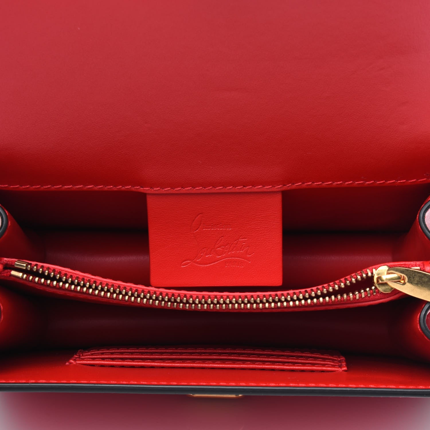 Christian Louboutin Calfskin Mini Elisa Shoulder Bag Loubi Red 3 of 4