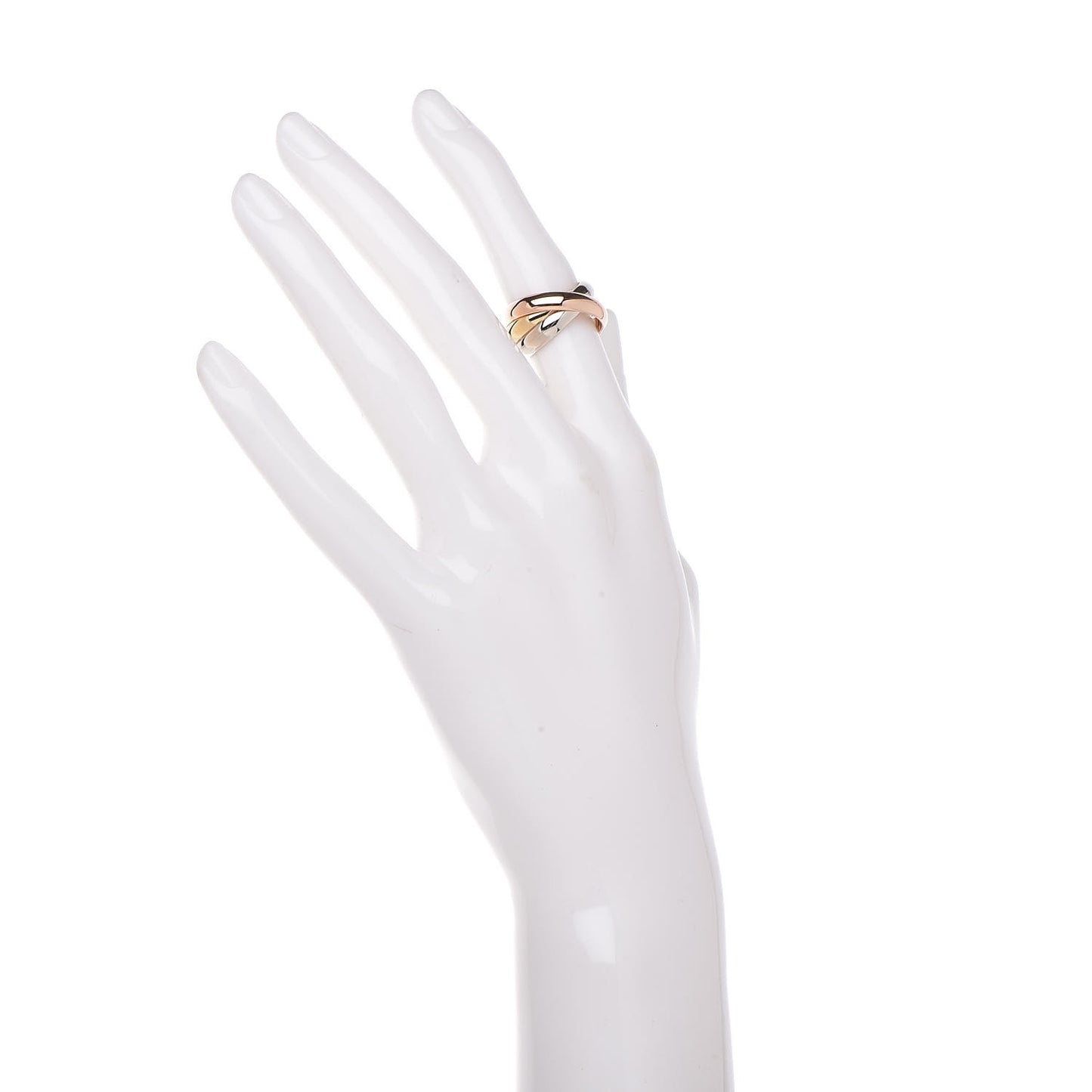 18K Pink Yellow White Gold Classic Trinity Ring 51 5.75