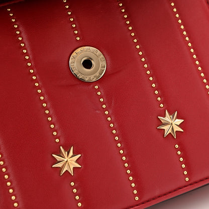 Bulgari Calfskin Star Studded Serpenti Forever Crossbody Bag Red 13 of 14