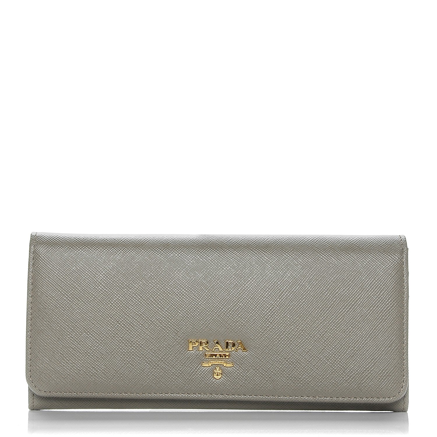 Prada Saffiano Metal Continental Flap Wallet Argilla 1 of 7