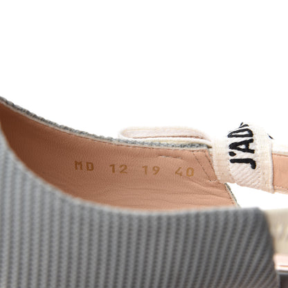 Christian Dior Technical Canvas Ribbon J Adior Slingback 65mm Pumps 40 Grey Stone 10 of 10