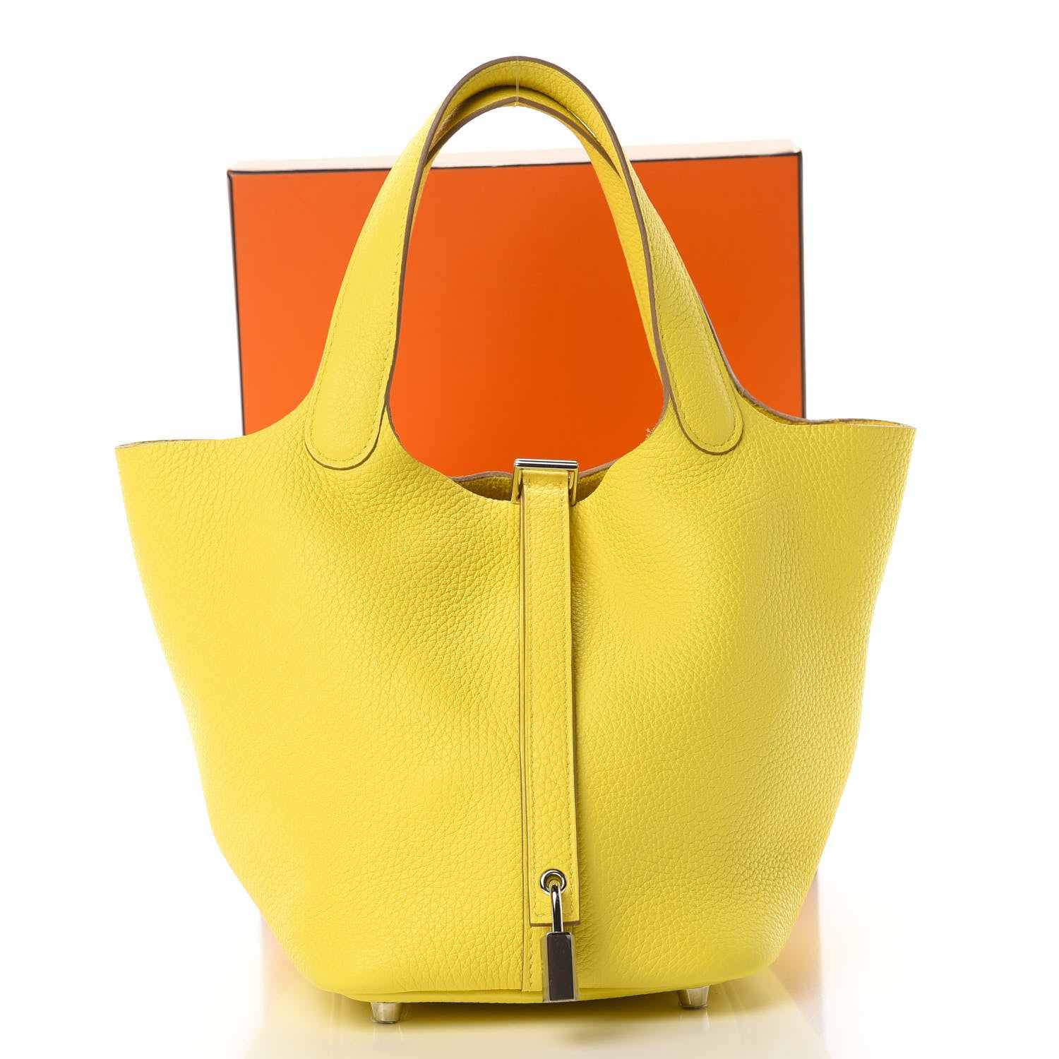 Hermes Taurillon Clemence Picotin Lock 18 PM Lime 11 of 11