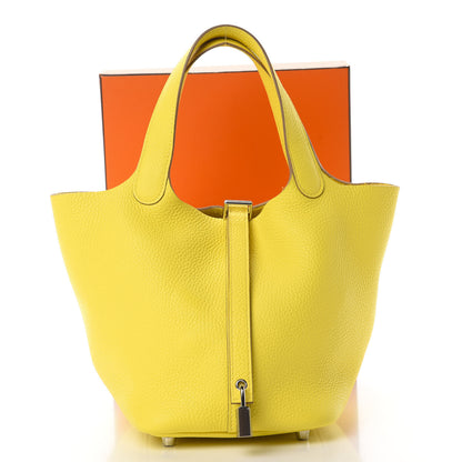 Hermes Taurillon Clemence Picotin Lock 18 PM Lime 11 of 11