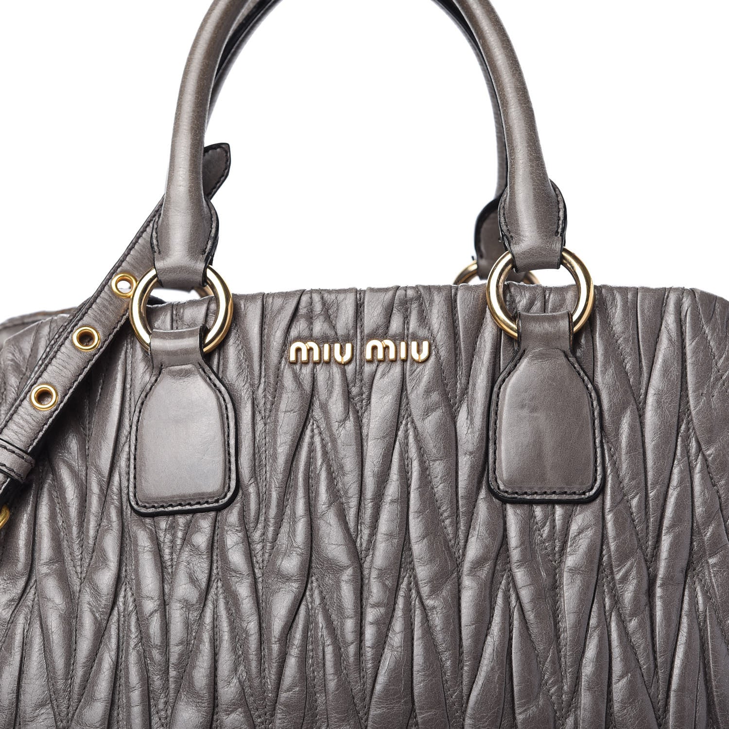 Miu Miu Nappa Matelasse Tote Argilla 11 of 11