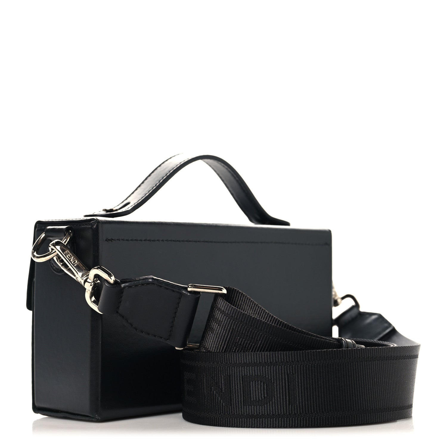 Fendi X MARC JACOBS Nappa Logo Baguette Soft Trunk Bag Black