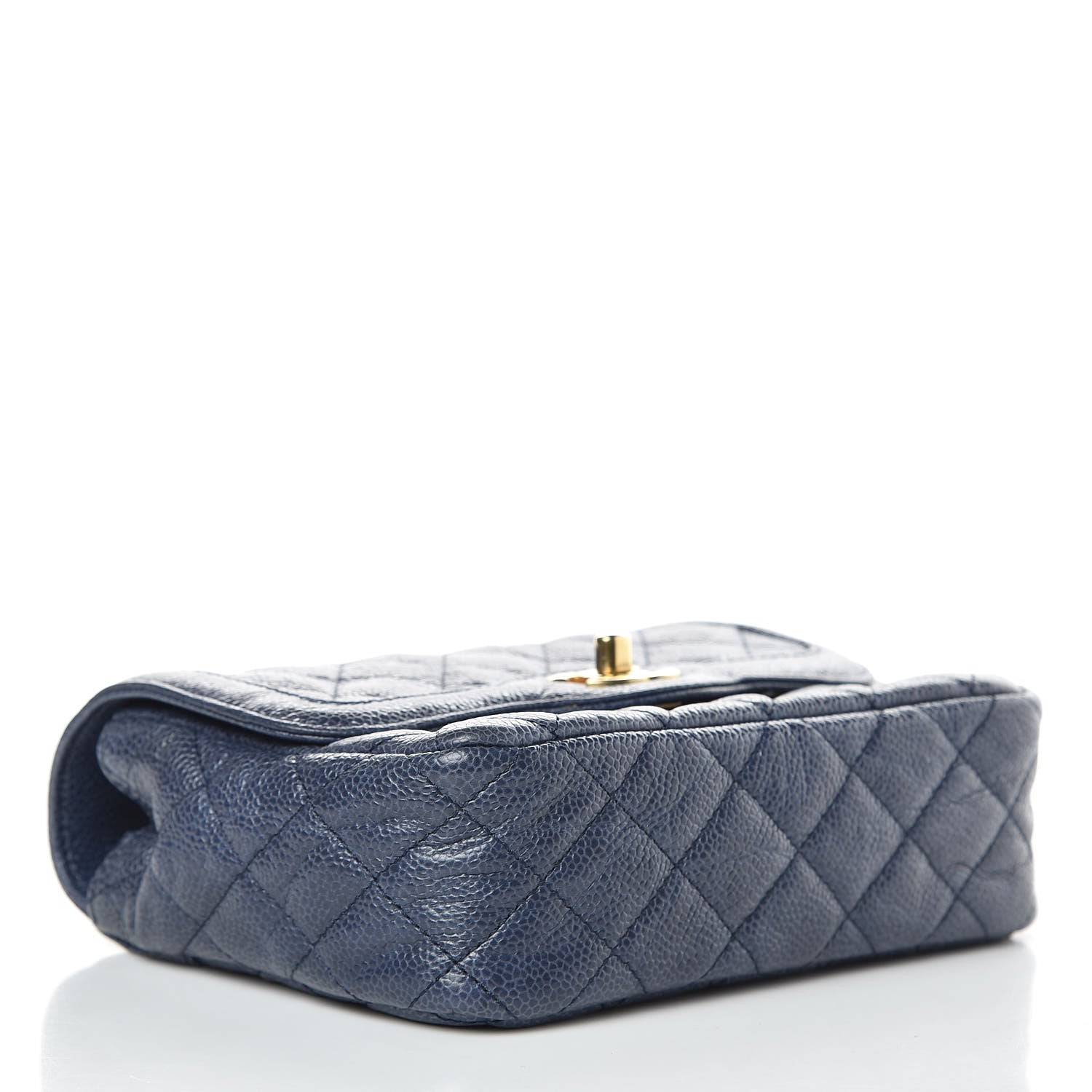 Chanel Crumpled Grained Calfskin Quilted Mini Two Tone Flap Blue 5 of 10