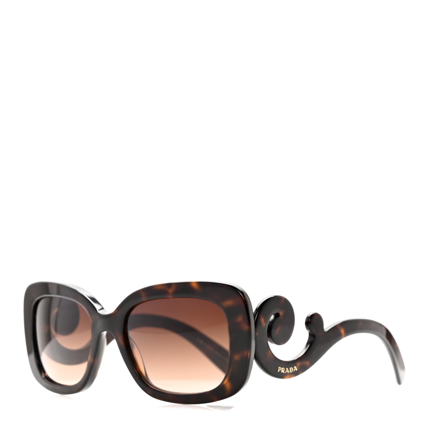 Prada Acetate Baroque Sunglasses SPR 27O Tortoise 1 of 8