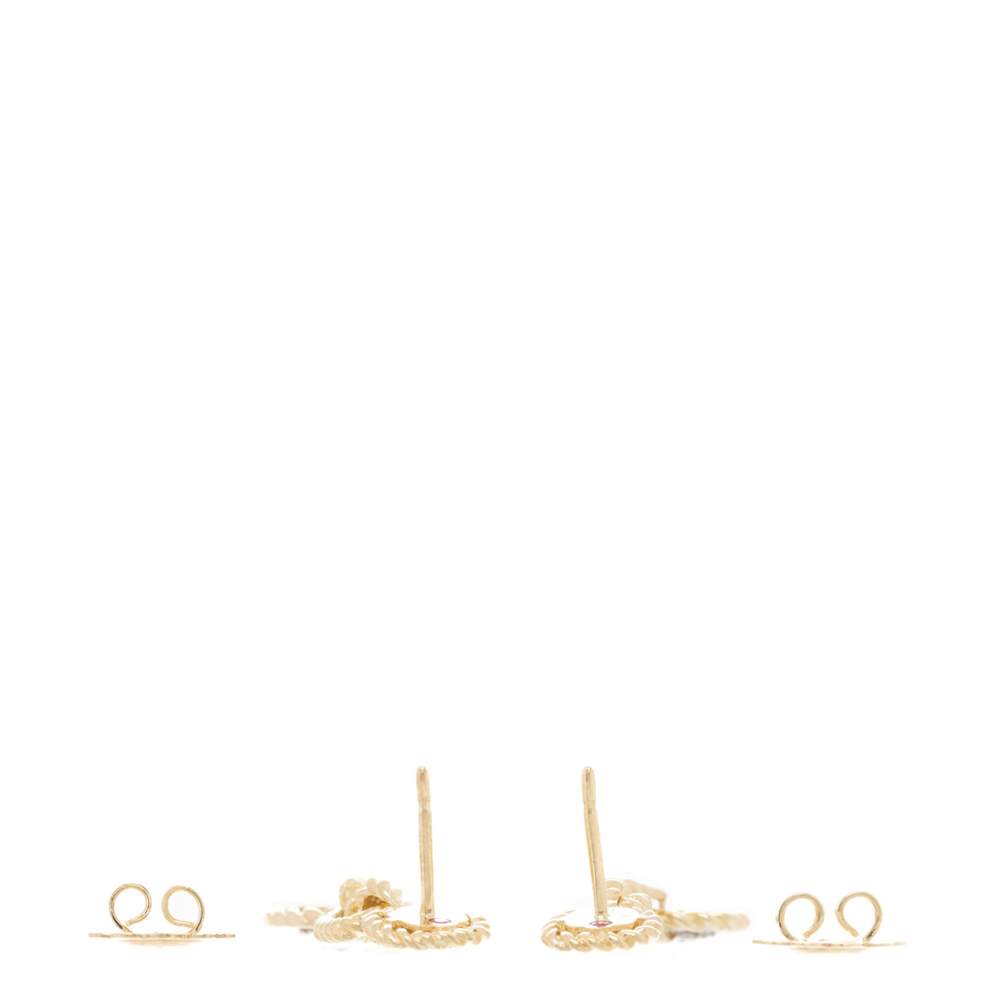 18K Yellow Gold Diamond Barocco Drop Earrings