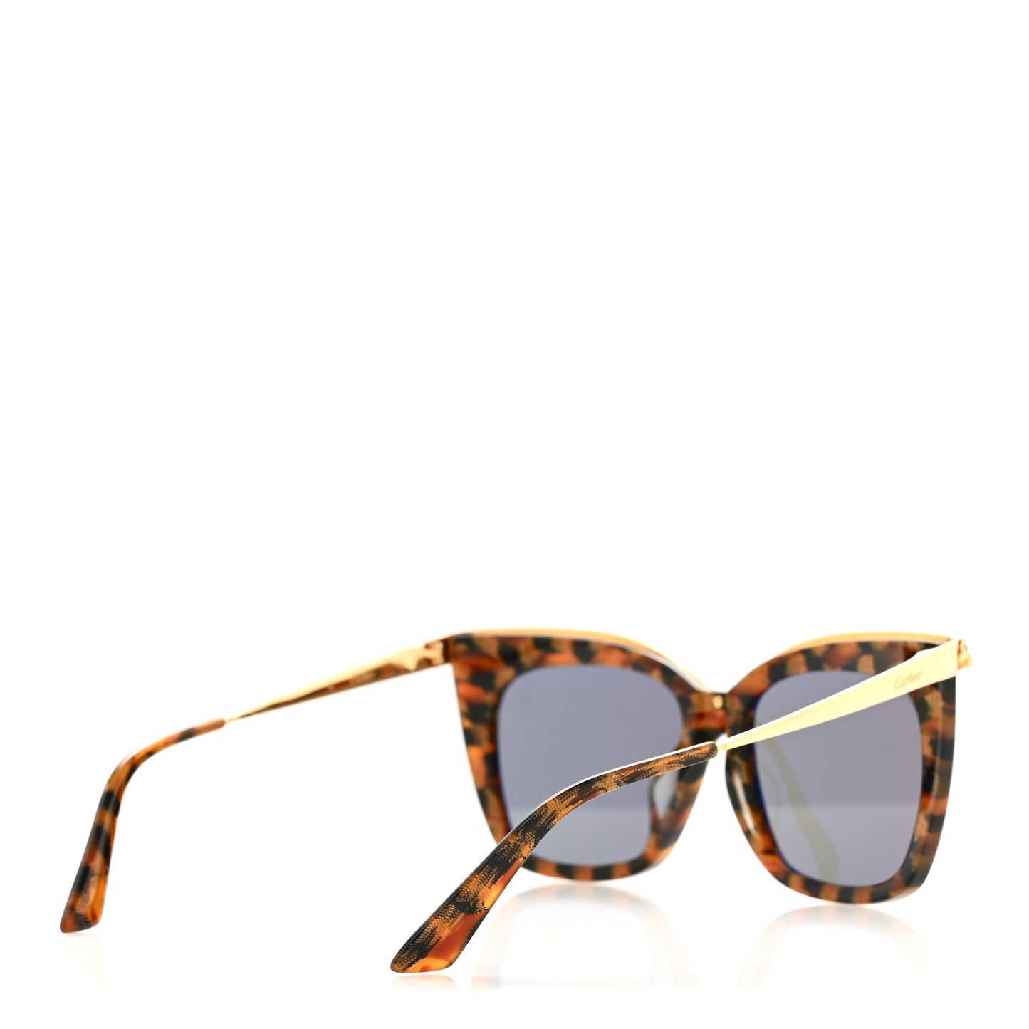 Acetate Metal Panthere Cartier Sunglasses CT0030SA Tortoise