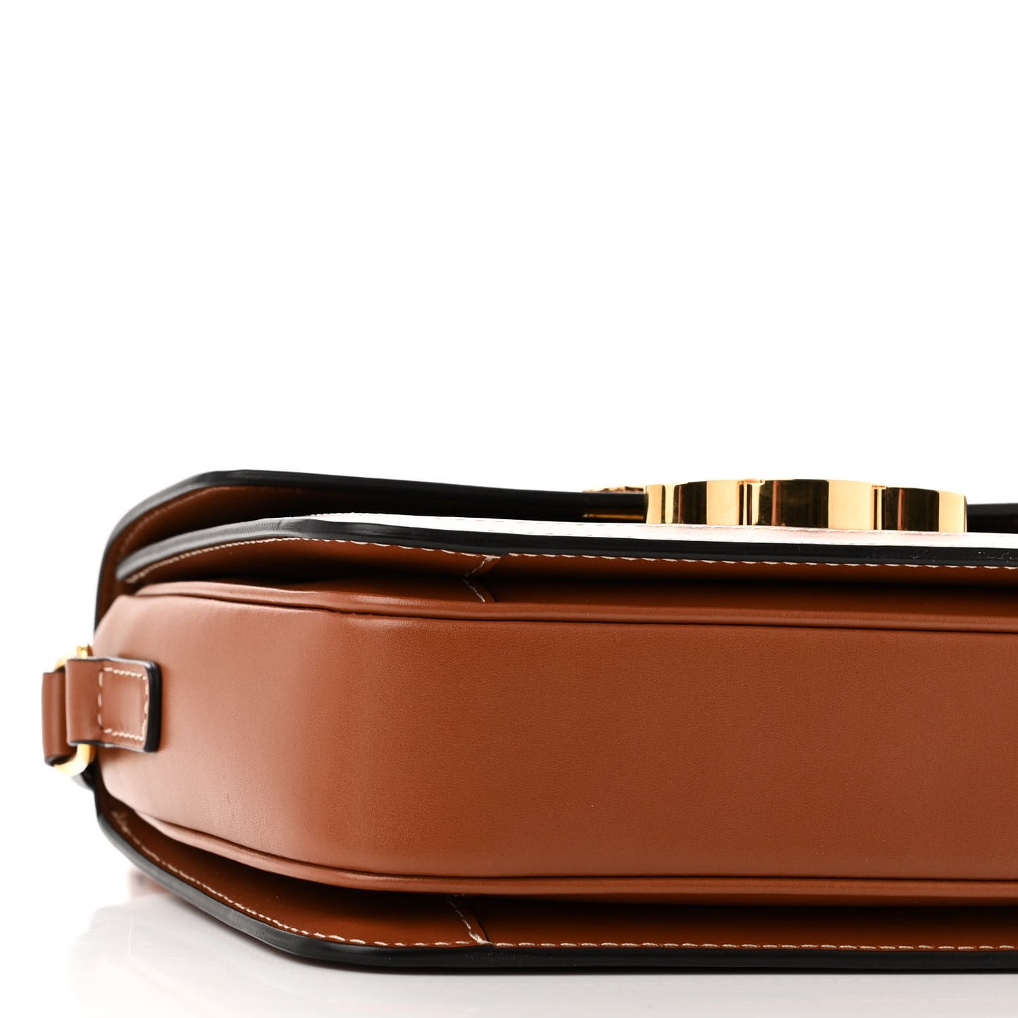 Calfskin Triomphe Canvas Teen Triomphe Bag Tan