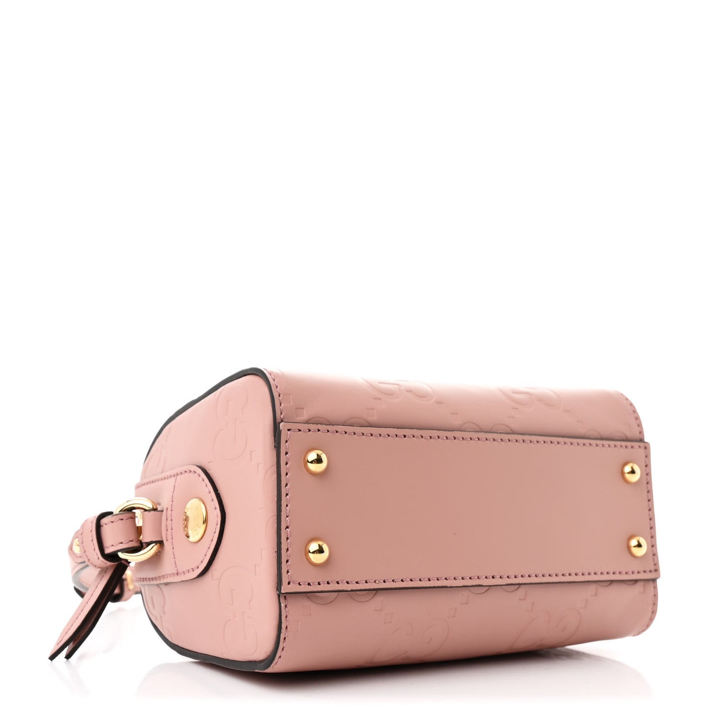 GG Gilbert Calfskin Jumbo Super Mini Top Handle Bowler Bag Soft Pink