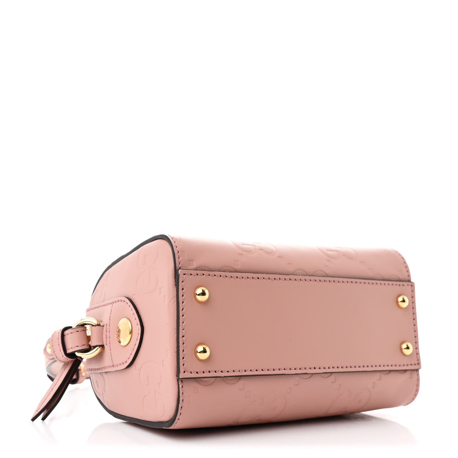 Gucci GG Gilbert Calfskin Jumbo Super Mini Top Handle Bowler Bag Soft Pink 4 of 12