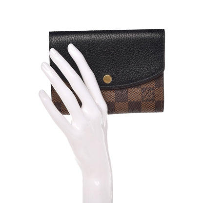 Louis Vuitton Damier Ebene Normandy Compact Wallet Black 2 of 7