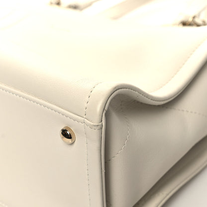 Chanel Calfskin CC Zipped Shopping Tote White 10 of 14