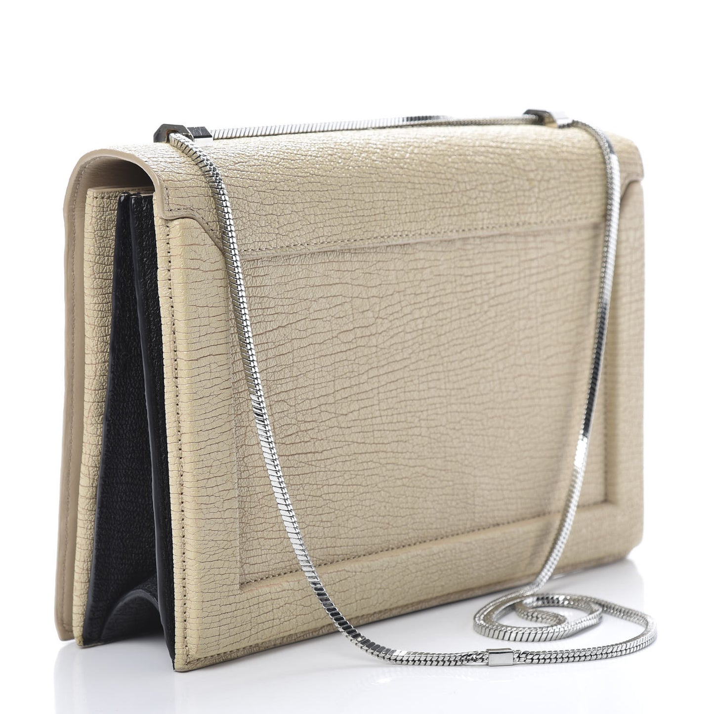 3.1 Textured Calfskin Soleil East West Shoulder Bag Nougat