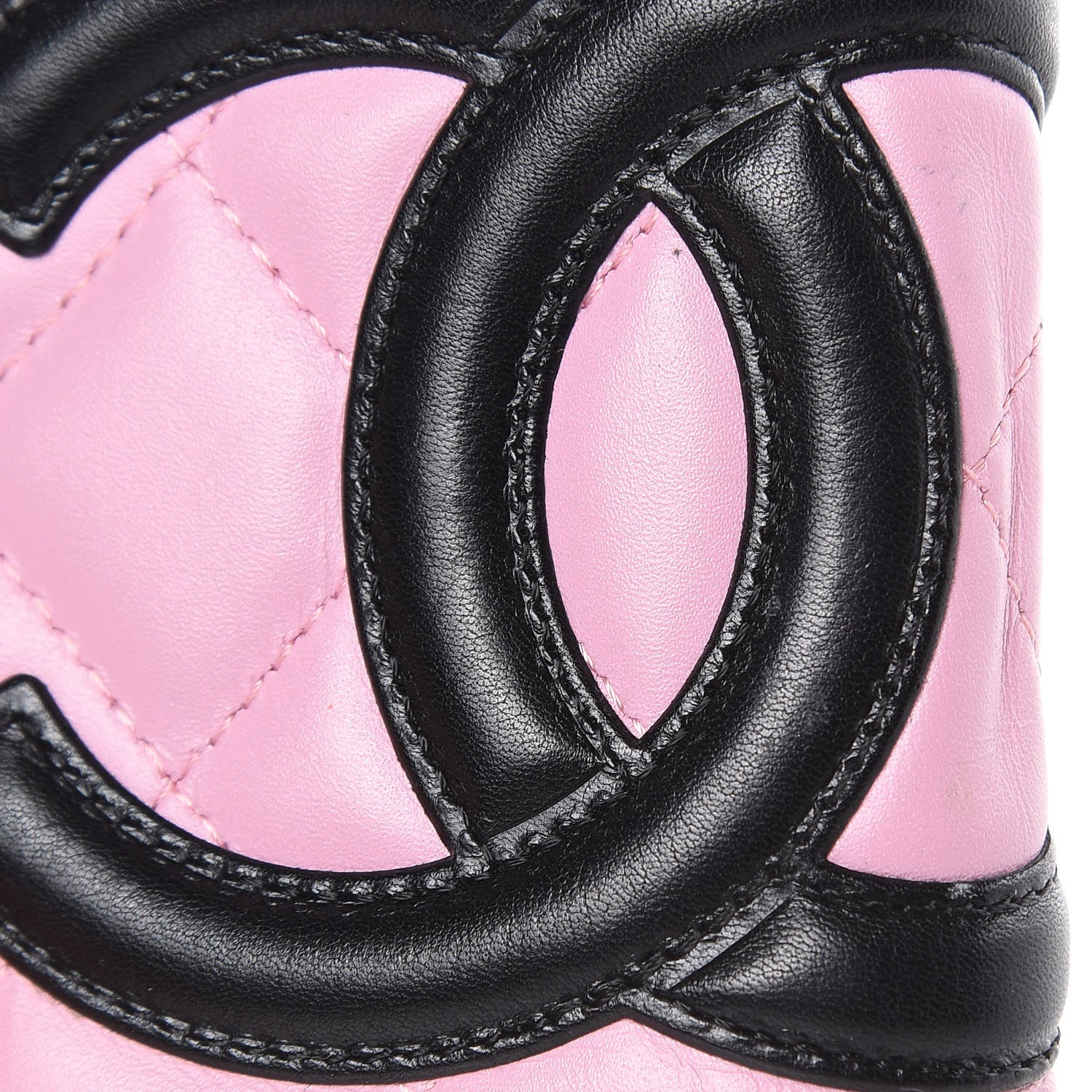 Chanel Calfskin Quilted Cambon Bi-Fold Wallet Pink Black 11 of 14