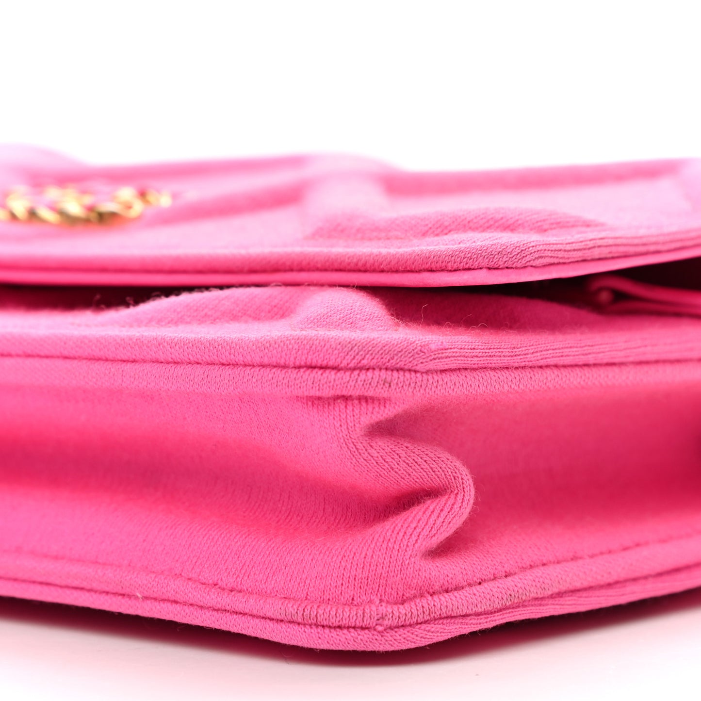 Jersey Quilted Chanel 19 Wallet On Chain WOC Pink