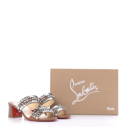 Christian Louboutin Calfskin Tina Goes Mad 55 Slide Sandals 37 Cuoio 10 of 10