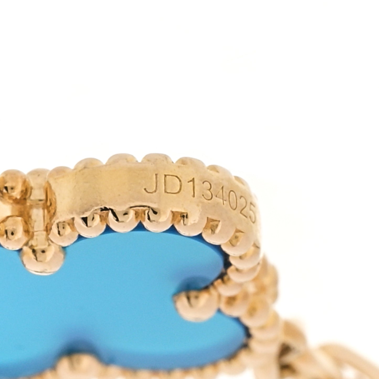 18K Yellow Gold Blue Agate 5 Motifs Vintage Alhambra Bracelet