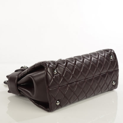 Chanel Lambskin Quilted Small Coco Loop Tote Burgundy 4 of 8