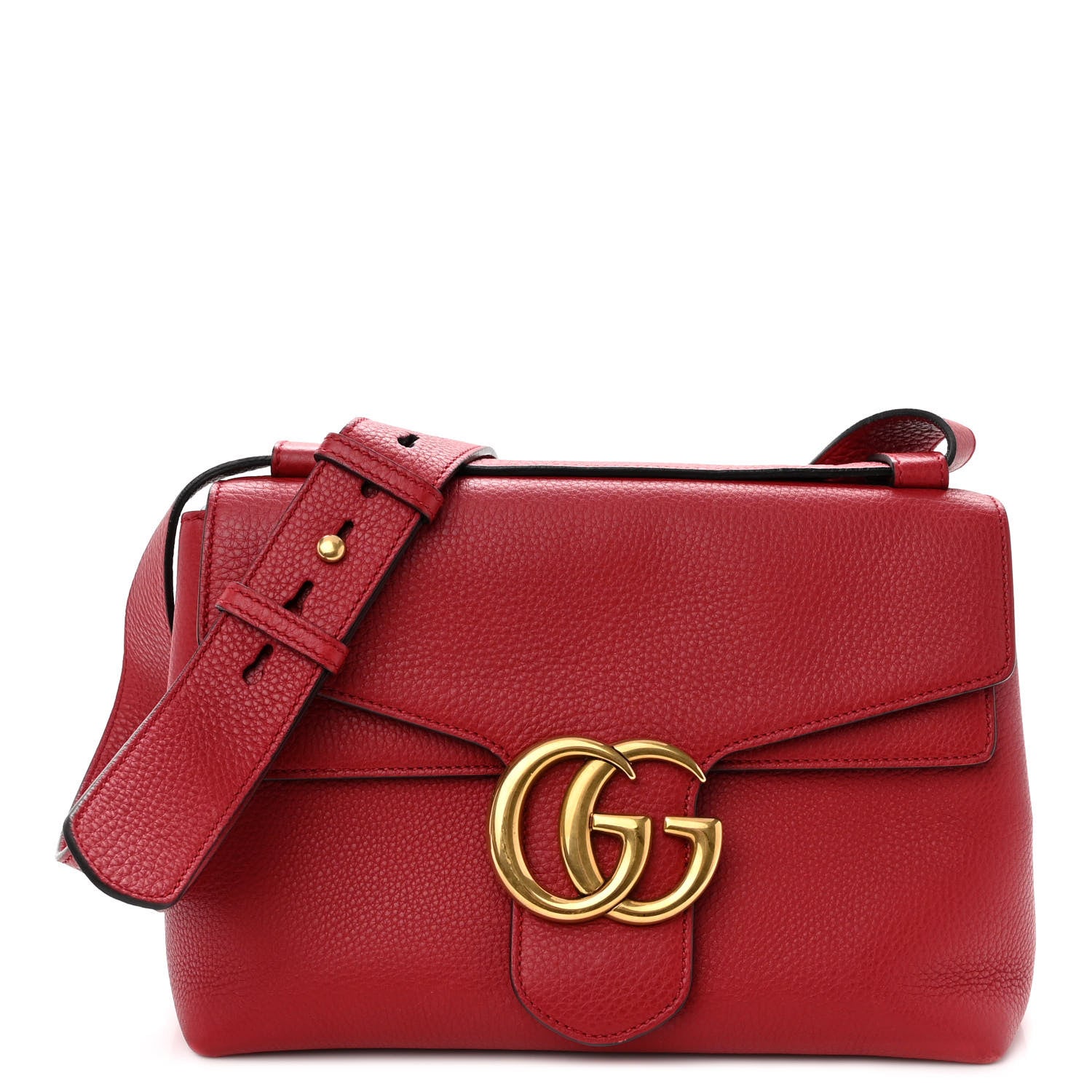 Gucci Cellarius Calfskin GG Marmont Shoulder Bag Vulcanic Red 1 of 11