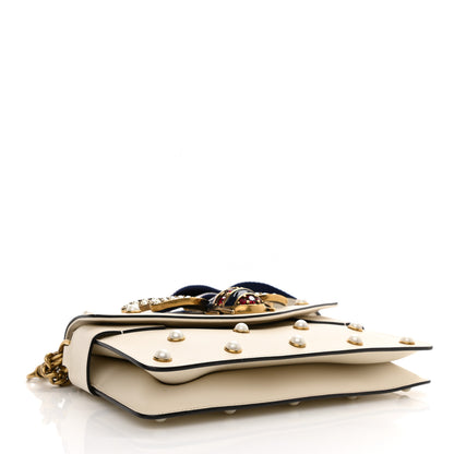 Gucci Nappa Pearl Studded Mini Queen Margaret Broadway Shoulder Bag Mystic White 7 of 15