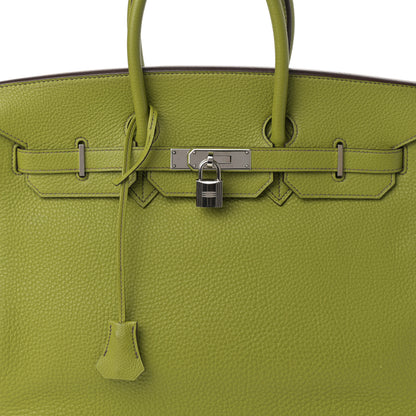 Hermes Togo Birkin 35 Vert Anis 8 of 16