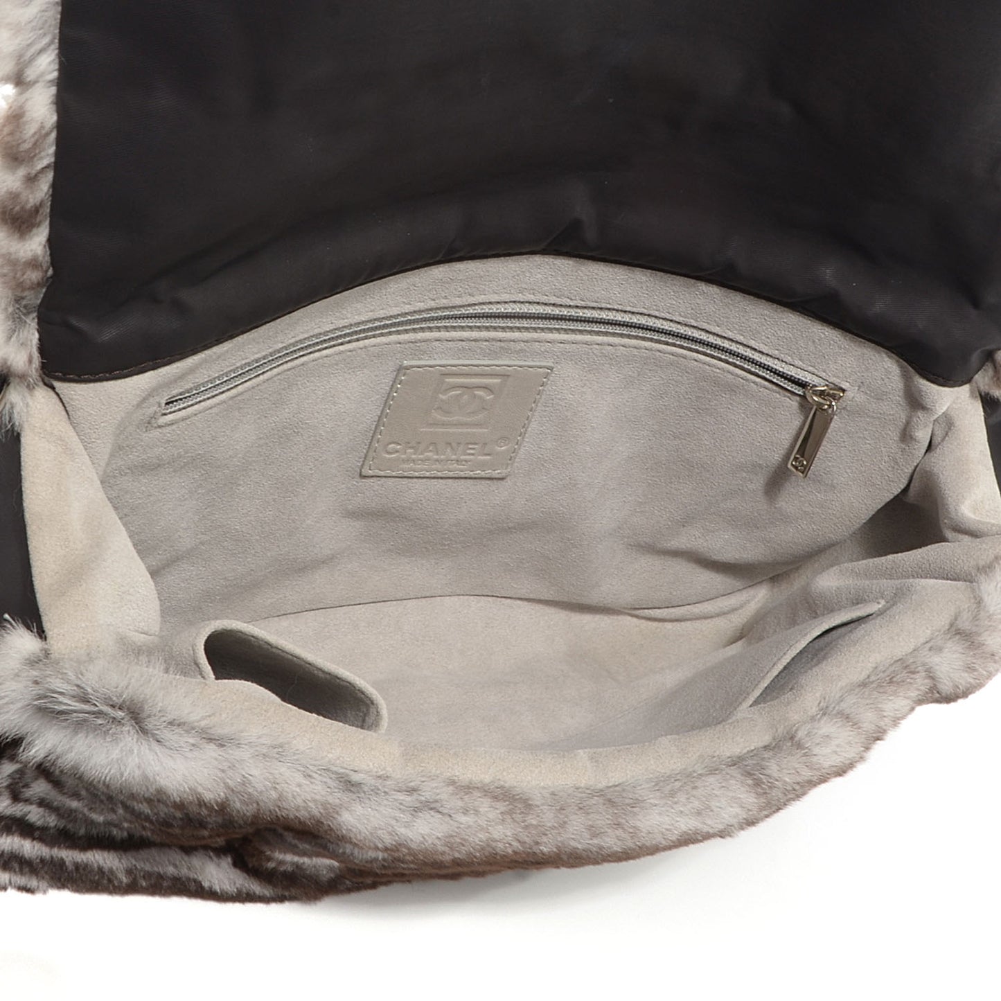 Chinchilla Fur Jumbo Flap Bag