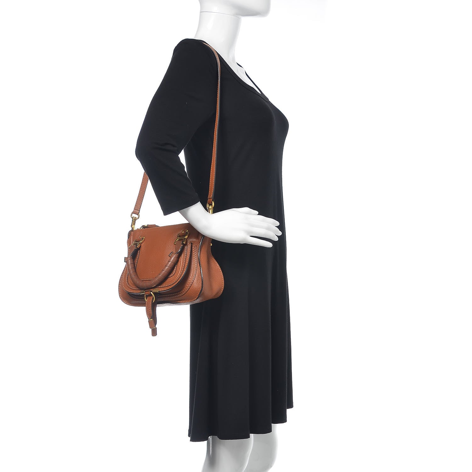 Chloe Calfskin Mini Marcie Satchel Muted Brown 2 of 12