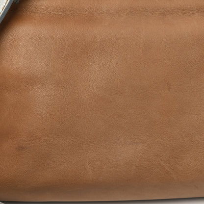 Fendi Vitello Saddle Cuoio Romano Selleria Medium Peekaboo Iconic Satchel Fango Acqua 15 of 16