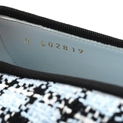 Chanel Tweed Grosgrain Cap Toe Ballerina Flats 39.5 Light Blue Black 9 of 10