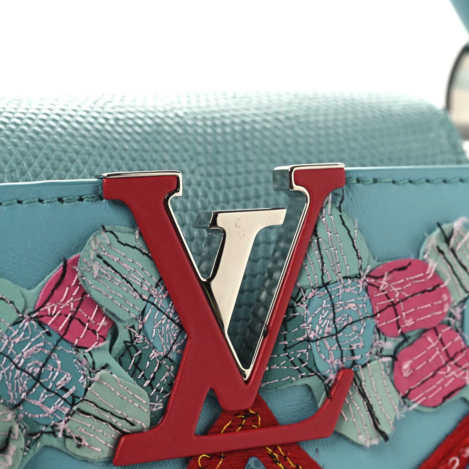 Louis Vuitton Calfskin Lizard Artycapucines Tschabalala Self PM