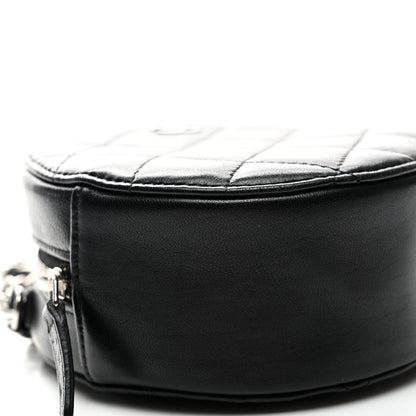 Chanel Lambskin Quilted Round Clutch With Chain Black 9 of 10